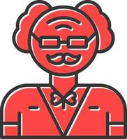 Old Man Creative Icon Design vector