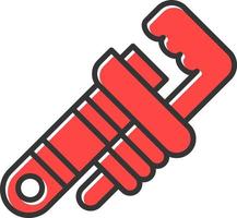 Pipe Wrench Creative Icon Design vector