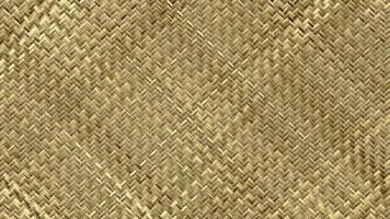 Seamless Basket Weaving Background Seamless Loop. Woven Wicker Straw Texture. video