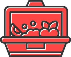 Lunch Box Creative Icon Design vector