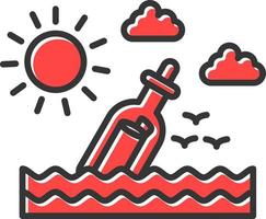 Message In A Bottle Creative Icon Design vector