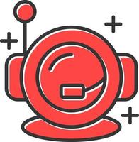 Astronaut Helmet Creative Icon Design vector