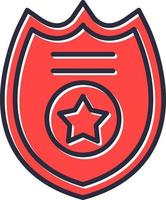 Police Badge Creative Icon Design vector