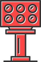 Stadium Light Creative Icon Design vector