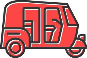 Rickshaw Creative Icon Design vector