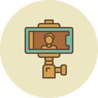 Selfie Stick Creative Icon Design vector