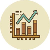 Line Chart Creative Icon Design vector