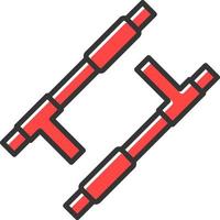 Tonfa Creative Icon Design vector