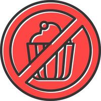 No Sweets Creative Icon Design vector