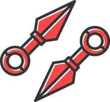 diseño de icono creativo kunai vector