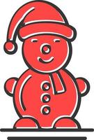 Snowman Creative Icon Design vector