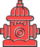 Fire Hydrant Creative Icon Design vector