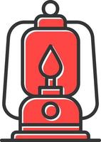 Oil Lamp Creative Icon Design vector