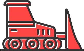 Bulldozer Creative Icon Design vector