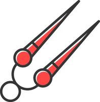 Knitting Needles Creative Icon Design vector