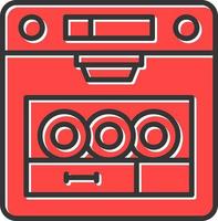 Dishwasher Creative Icon Design vector
