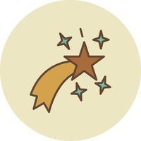 Shooting Star Creative Icon Design vector