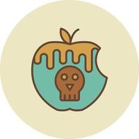 diseño de icono creativo de manzana envenenada vector