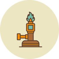 Bunsen Burner Creative Icon Design vector