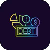 Debt Creative Icon Design vector