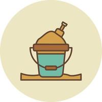 Sand Bucket Creative Icon Design vector