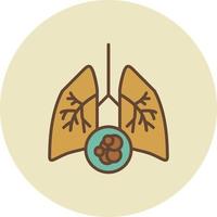 Lung Cancer Creative Icon Design vector