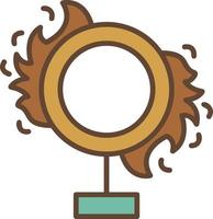 Fire Ring Creative Icon Design vector