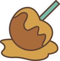 Caramel Apple Creative Icon Design vector