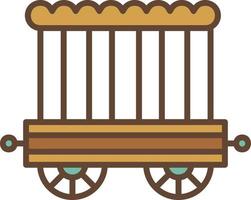 Circus Carriage Creative Icon Design vector