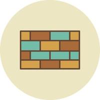 Brick Wall Creative Icon Design vector