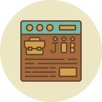 diseño de icono creativo de trabajo vector