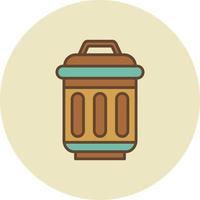 Trash Bin Creative Icon Design vector