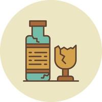 Glass Bottle Creative Icon Design vector