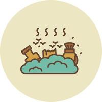 Landfill Creative Icon Design vector