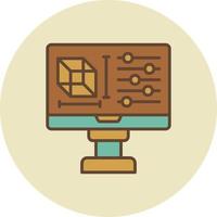 diseño de icono creativo de simulación vector