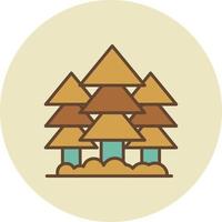 diseño de icono creativo de bosque vector