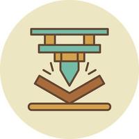 diseño de icono creativo de flexión vector