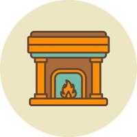 Fireplace Creative Icon Design vector