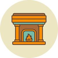 Fireplace Creative Icon Design vector