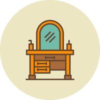 Dressing Table Creative Icon Design vector