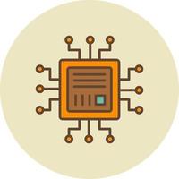 diseño de icono creativo de microchip vector