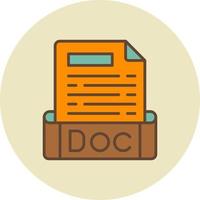 Doc File Format Creative Icon Design vector