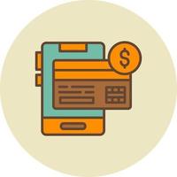 Online Payment Creative Icon Design vector