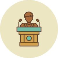 Politician Creative Icon Design vector