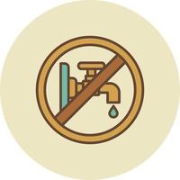 no desperdicie el diseño de iconos creativos de agua vector