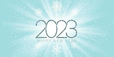 Happy New Year banner with starry design vector