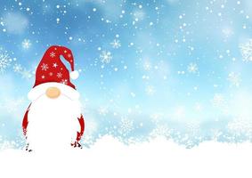 Christmas gonk on a snowflake background vector