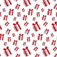 Christmas background with a gift pattern design vector