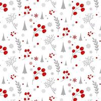 Decorative Scandi style Christmas pattern design vector
