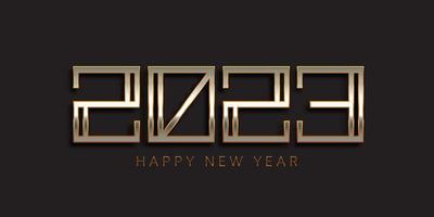 modern futuristic Happy New Year banner design vector